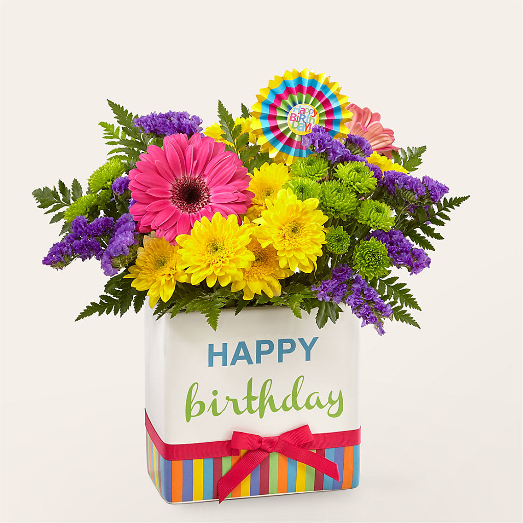 Birthday Brights Bouquet – FLEURISTE JARDIN D'ANJOU, Anjou PQ