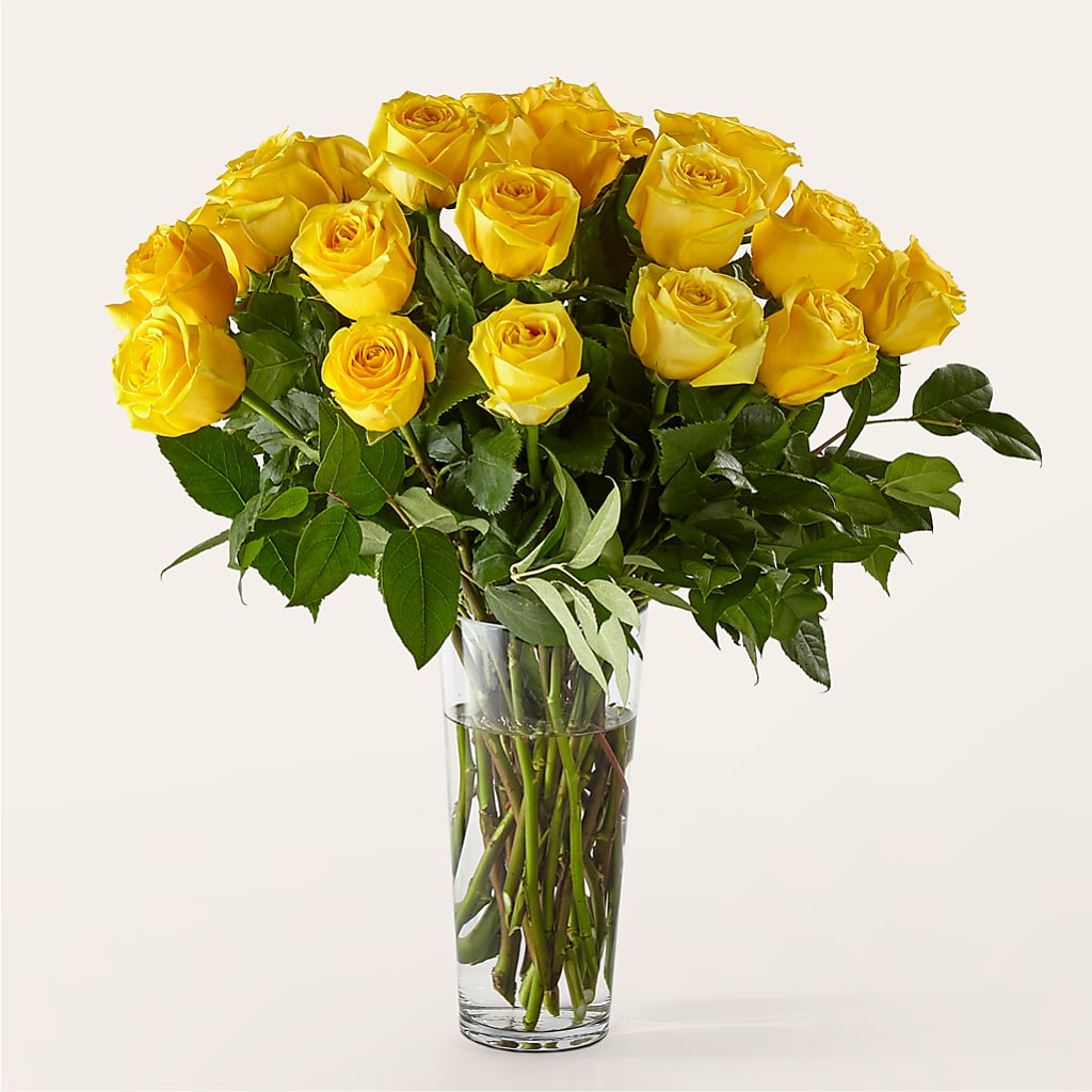 Long Stem Yellow Rose Bouquet – FLEURISTE JARDIN D'ANJOU, Anjou PQ