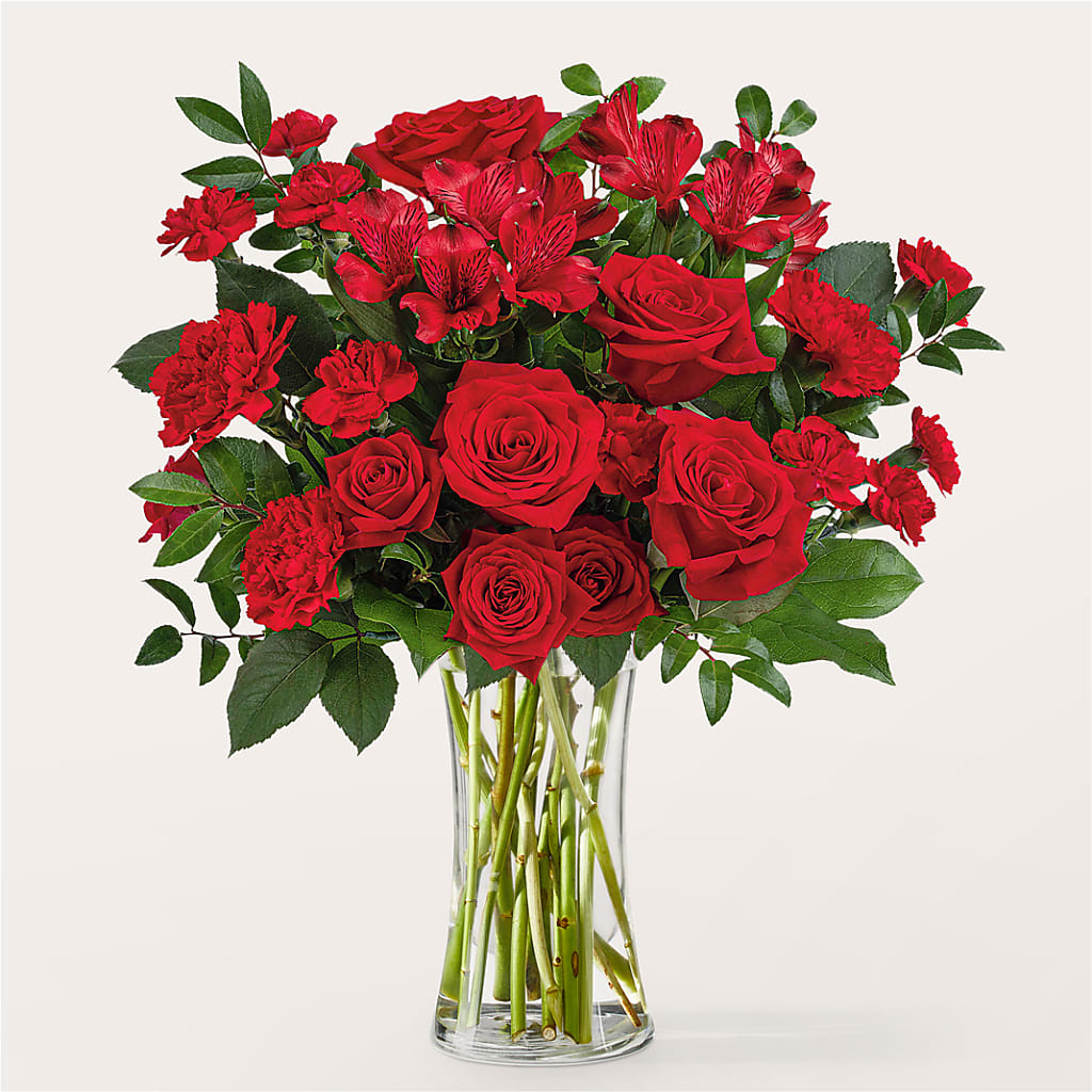 Brilliant Ruby Bouquet – FLEURISTE JARDIN D'ANJOU, Anjou PQ