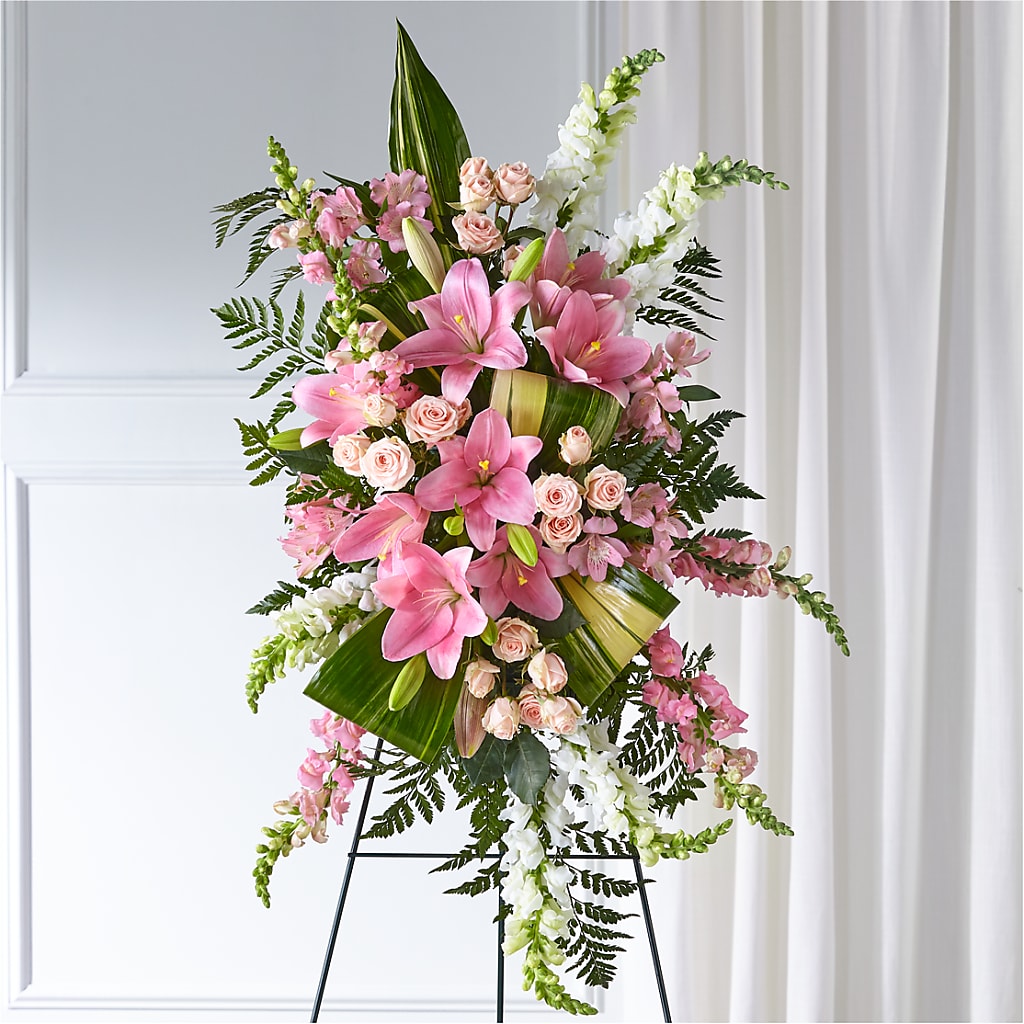 Elegant Embrace Standing Spray – FLEURISTE JARDIN D'ANJOU, Anjou PQ
