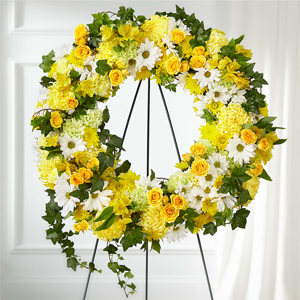 Golden Remembrance Wreath – FLEURISTE JARDIN D'ANJOU, Anjou PQ