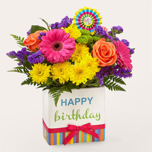 Birthday Brights Bouquet – FLEURISTE JARDIN D'ANJOU, Anjou PQ