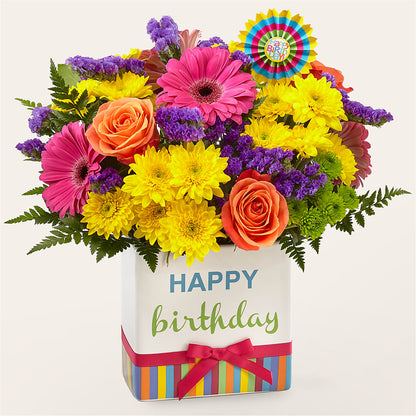 Birthday Brights Bouquet – FLEURISTE JARDIN D'ANJOU, Anjou PQ