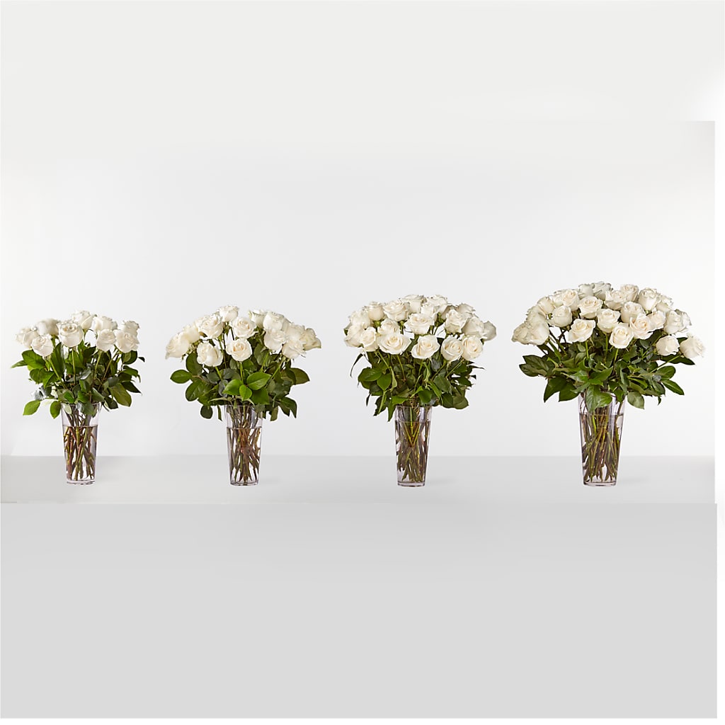 Long Stem White Rose Bouquet – FLEURISTE JARDIN D'ANJOU, Anjou PQ