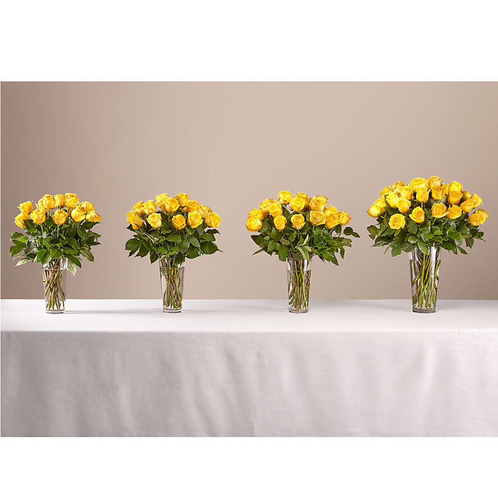 Long Stem Yellow Rose Bouquet – FLEURISTE JARDIN D'ANJOU, Anjou PQ
