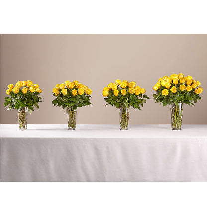 Long Stem Yellow Rose Bouquet – FLEURISTE JARDIN D'ANJOU, Anjou PQ