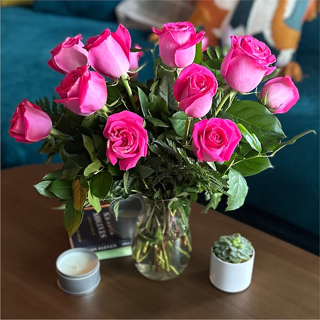 Long Stem Pink Rose Bouquet – FLEURISTE JARDIN D'ANJOU, Anjou PQ
