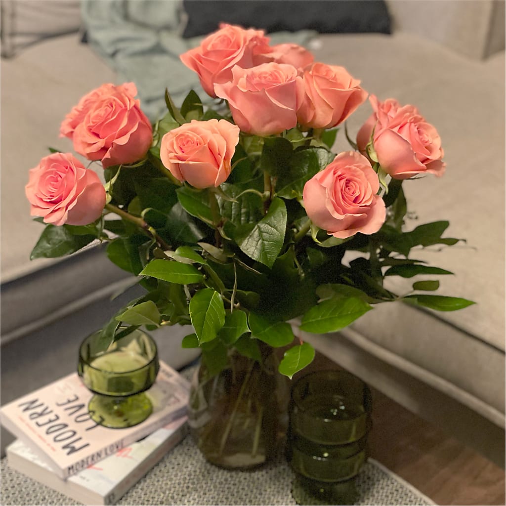 Long Stem Pink Rose Bouquet – FLEURISTE JARDIN D'ANJOU, Anjou PQ