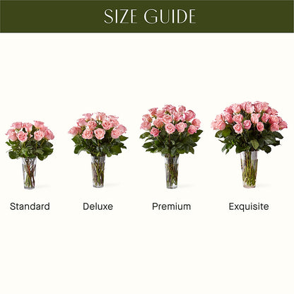 Long Stem Pink Rose Bouquet – FLEURISTE JARDIN D'ANJOU, Anjou PQ
