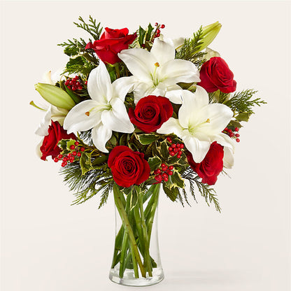 Ramo de copos de nieve brillantes