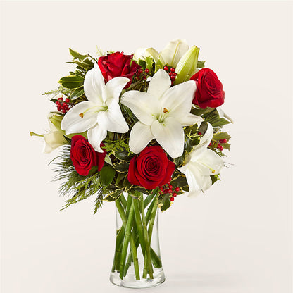 Ramo de copos de nieve brillantes